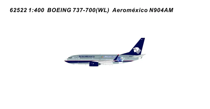 Aeromexico Boeing 737-700 w/ Winglets N904AM 1:400 Panda Model