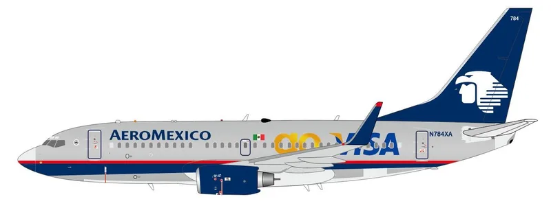 Aeromexico Boeing 737-700 w/ Winglets N784XA 1:200 JC Wings
