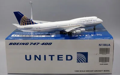 United Airlines Boeing 747-400 N118UA 1:200 JC Wings