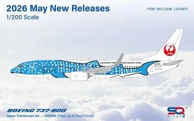 日本トランスオーシャン航空 ボーイング 737-800 w/ Winglets JA05RK