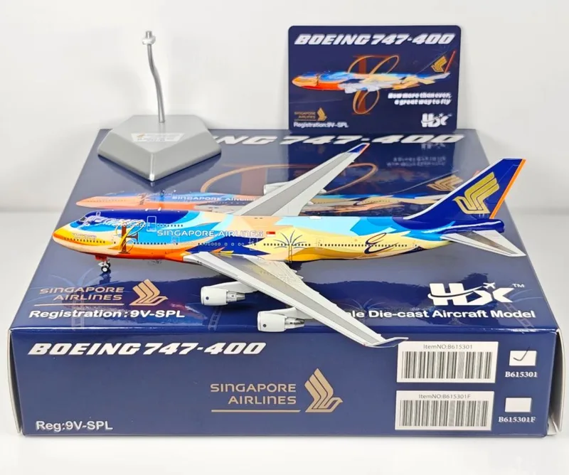 Singapore Airlines Boeing 747-400 9V-SPL 1:400 HX Models