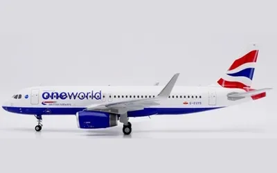British Airways Airbus A320 w/ Sharklets G-EUYS 1:200 JC Wings