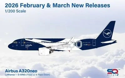 Lufthansa Airbus A320neo D-AING 1:200 SQ Wings