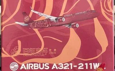 Juneyao Airlines Airbus A321 w/ Sharklets B-8068 1:400 HYJL Wings made by NG Models