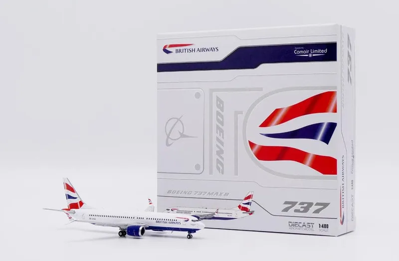 British Airways Boeing 737 MAX 8 ZS-ZCA 1:400 JC Wings