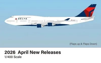 Delta Air Lines Boeing 747-400 N665US 1:400 HX Models