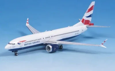 British Airways Boeing 737 MAX 8 ZS-ZCA 1:400 Phoenix Models