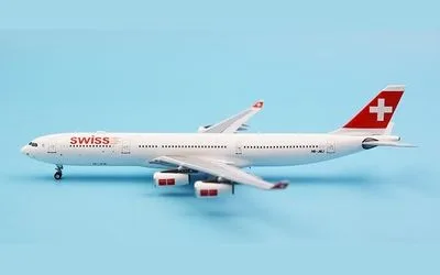 Swiss International Air Lines Airbus A340-300 HB-JMJ 1:400 Panda Model
