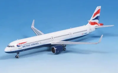 British Airways Airbus A321neo G-NEOR 1:400 Panda Model